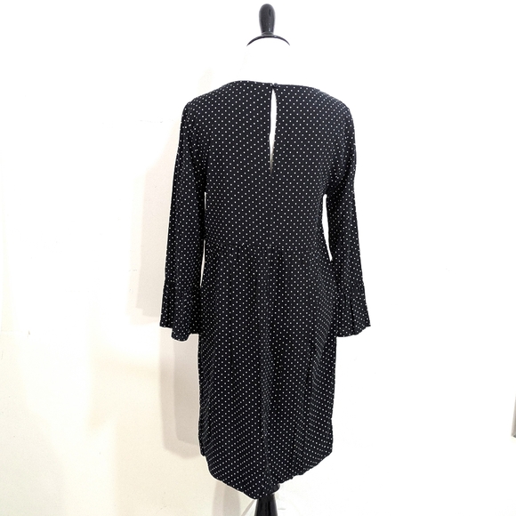 Old Navy Black & White Polka Dot Ruffle Sleeve Shift Dress - Size Small Womens S - Picture 6 of 10